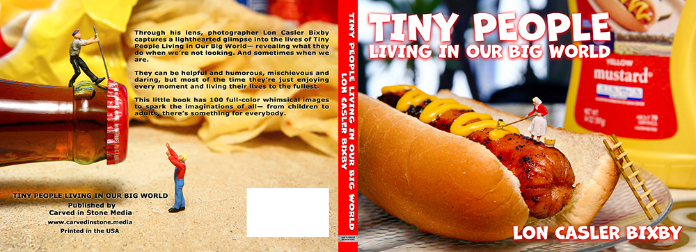 TINY PEOPLE LIVING IN OUR BIG WORLD. This little book has 100 full-color whimsical images to spark the imaginations of all- from children to adults, there's something for everybody.